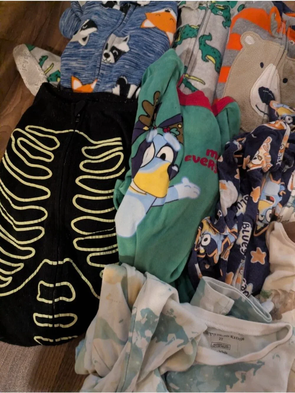 Lot Of 14 Baby Boy Kid Pajama Sets Carters Burts Bees Size 18 Months - 2T